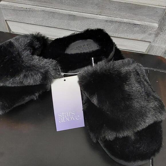 Stars Above Women’s Emma Single Band Fur Slide Slippers | 8 - Picture 4 of 6